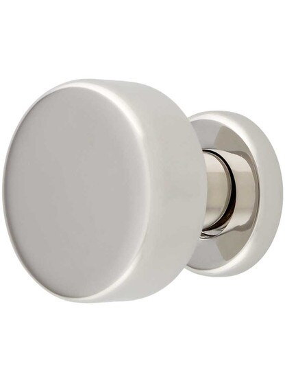 Cadet Cabinet Knob - 1 1/4 inch Diameter in Polished Nickel.